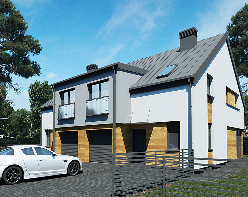 Zabudowa bliźniacza w Raciborowicach Zabudowa bliźniacza w Raciborowicach