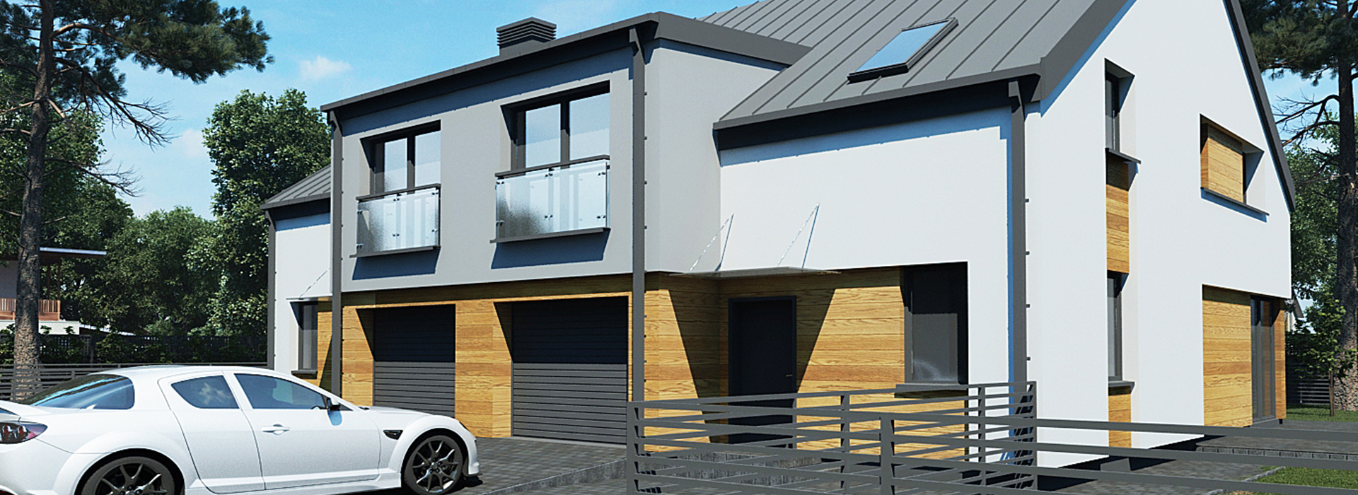 Zabudowa bliźniacza w Raciborowicach Zabudowa bliźniacza w Raciborowicach