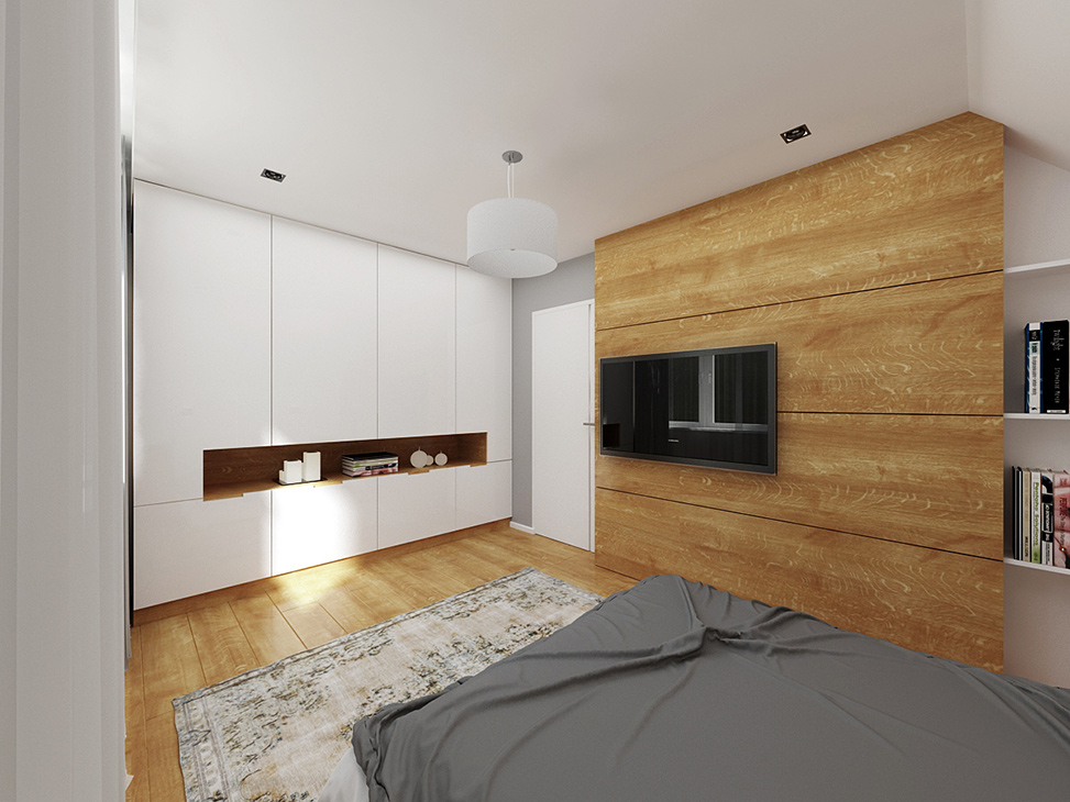 Projekt głównej sypialni w Mszance