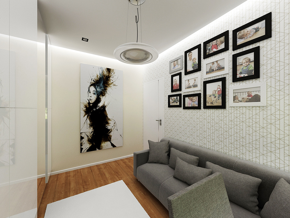 Projekt pokoju gościnnego w Mszance