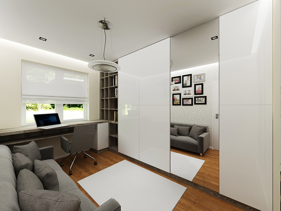 Projekt pokoju gościnnego w Mszance