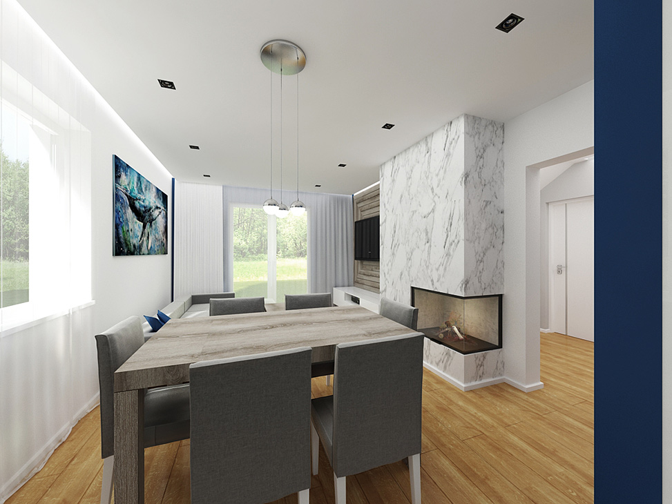 Projekt salonu w Mszance