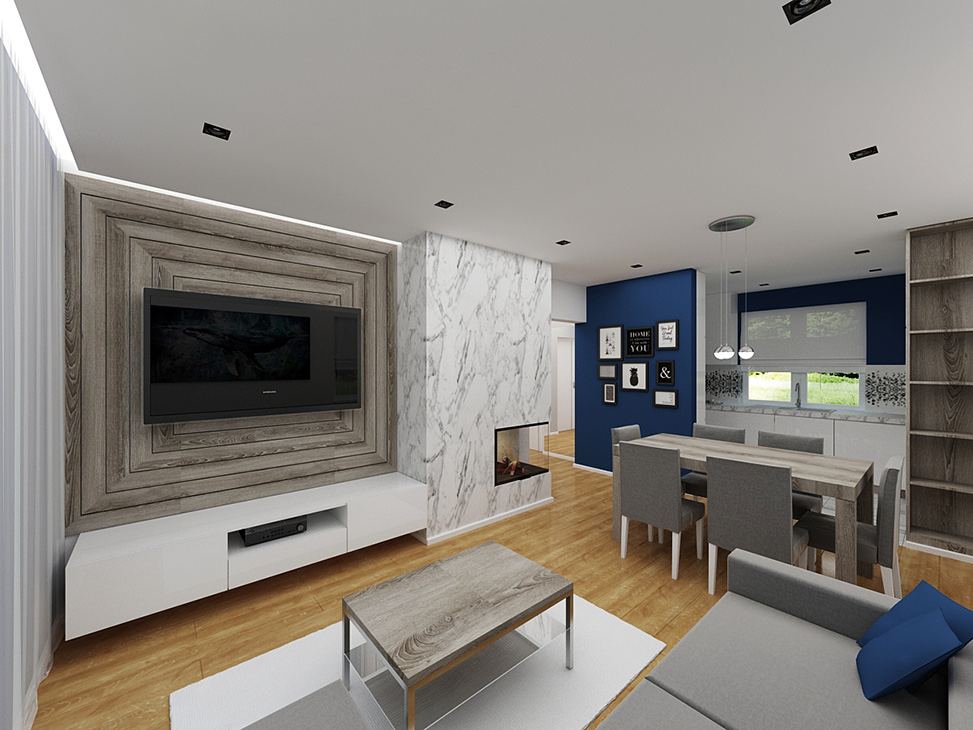 Projekt salonu w Mszance