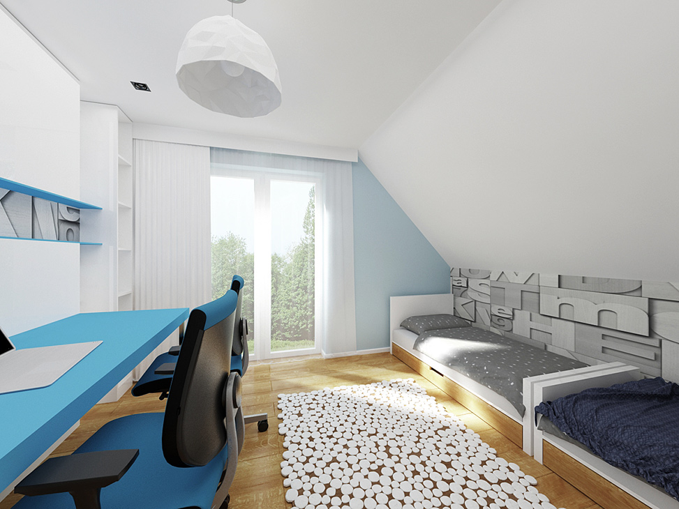 Projekt sypialni dla dziecka w Mszance