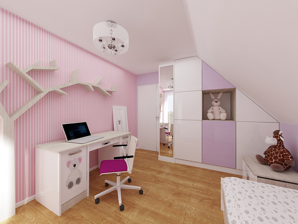 Projekt sypialni dla dziecka w Mszance