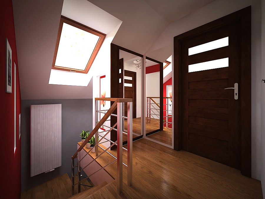 Projekt wnętrz klatki schodowej